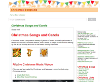 Tablet Screenshot of christmas-songs.biz